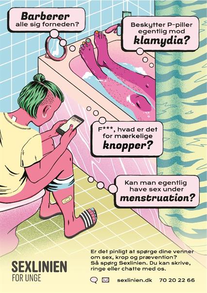 Sexlinien for Unge - plakat