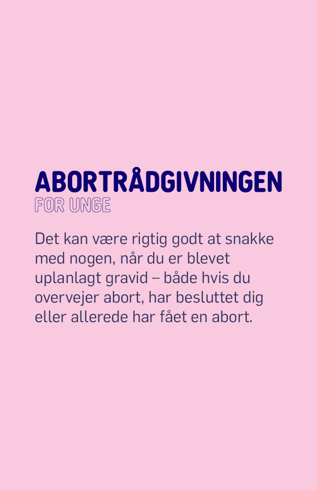 Abortrådgivningen for Unge - visitkort 100 stk.