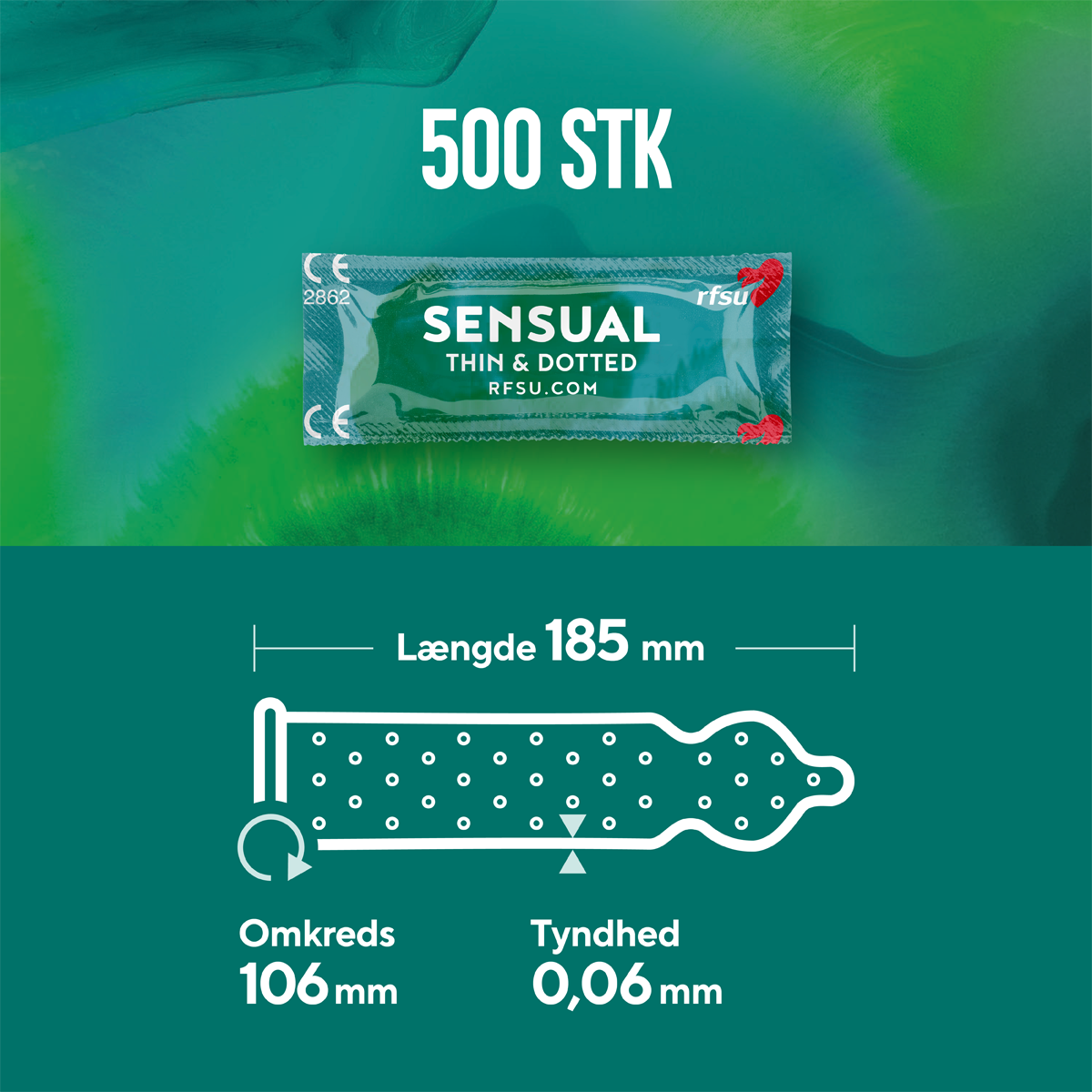 Sensual-kondomer, 500 styk - Prævention