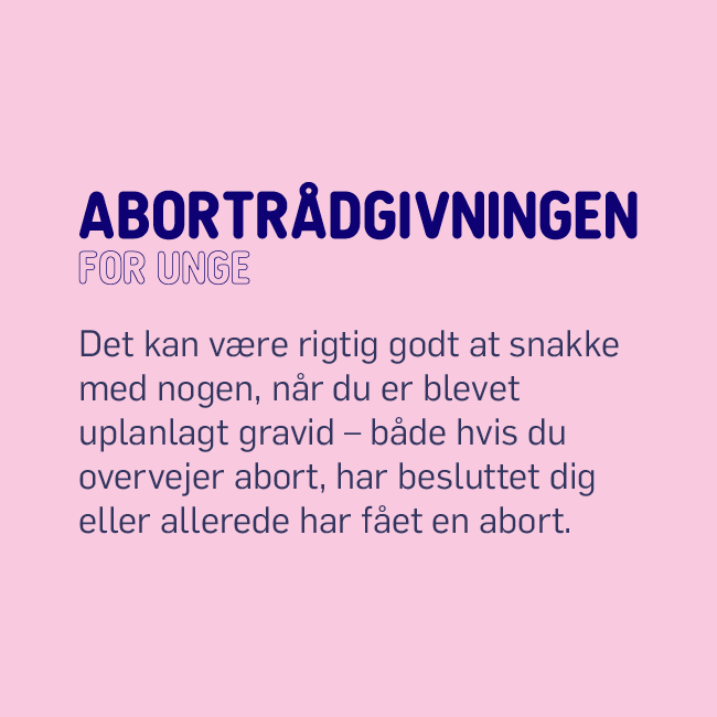 Abortrådgivningen for Unge - visitkort 100 stk.