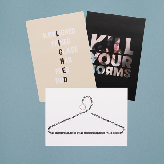 Statement postkort - 3 forskellige